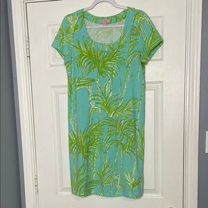 aldena ruffle sleeve cotton dress Lilly Pulitzer Aldena Ruffle Sleeve Cotton Dress Soleil Pink Good Hare Day - Siz